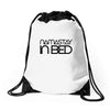 namastay in bed Drawstring Bags