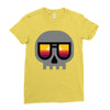 sunset skull Ladies Fitted T-Shirt