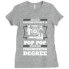 Never Underestimate A Pop Pop With An Engineer Degree Ladies Fitted T-Shirt