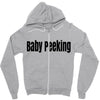baby peeking Zipper Hoodie