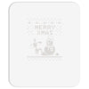 christmas funny dog &amp; snowman Mousepad