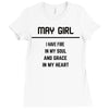 May Girl Ladies Fitted T-Shirt
