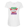 straight outta arkham Maternity Scoop Neck T-shirt