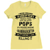 Super Cool Pops Of A Freaking Awesome Granddaughter Ladies Fitted T-Shirt