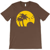 beach silhouette birds sand sunset T-Shirt