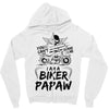 You Cant Scare Me I am Biker Papaw Zipper Hoodie