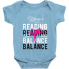 Reading Yoga Wine Balance Baby Onesie