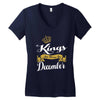 kings are born in december Women's V-Neck T-Shirt