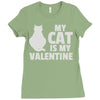 my cat is my valentine Ladies Fitted T-Shirt