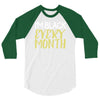 i'm black every month 3/4 Sleeve Shirt