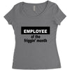 employee of the friggin month Women's Triblend Scoop T-shirt