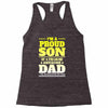 proud son dad Racerback Tank