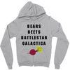 bears beets battlestar galactica Zipper Hoodie
