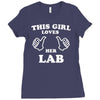 this girl loves her lab Ladies Fitted T-Shirt