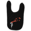 banksy headshot butterfly Baby Bibs