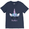 birthday unicorn family series brother V-Neck Tee