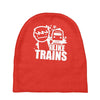 i like trains Baby Beanies