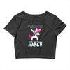 Unicorns are Born in March Dabbing Crop Top
