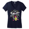 skull biker Women's V-Neck T-Shirt