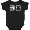 fishing   problem solved mens funny Baby Bodysuit