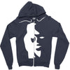 sax player lady face optical illusion Zipper Hoodie