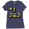 new dad number one 1 dad Ladies Fitted T-Shirt