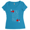 king of hearts playing card Women's Triblend Scoop T-shirt