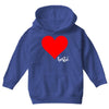 Besties Heart Family Matching Youth Hoodie