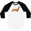 dachshund flower 2 3/4 Sleeve Shirt