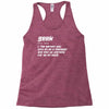 definition of a geek Racerback Tank