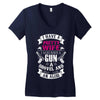 I Have a Pretty Wife I Also Have a Gun a Shovel and an Alibi Women's V-Neck T-Shirt