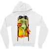 frog funny cocktail Zipper Hoodie