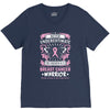 Never Underestimate The Strength Of A Breast Cancer Warrior V-Neck Tee