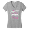 real girls go fishing Women's V-Neck T-Shirt