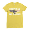 stand for the flag kneel for the cross Ladies Fitted T-Shirt