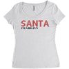 santa i'm a big fun Women's Triblend Scoop T-shirt