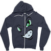 angry cartoon face Zipper Hoodie