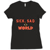 sick sad world Ladies Fitted T-Shirt