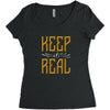 KEEP REAL Women's Triblend Scoop T-shirt