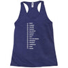 beard length chart funny professor grandpa mustache humor Racerback Tank