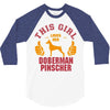This Girl Loves Her Doberman Pinscher 3/4 Sleeve Shirt