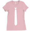 skinny white tie Ladies Fitted T-Shirt