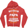 Super Cool Papa Of A Freaking Awesome Grandson Zipper Hoodie