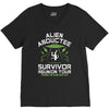 alien abductee survivor tour ufo nerd geek comic funny V-Neck Tee
