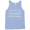 lipstick diamonds champagne Tank Top