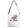 i love my rabbit Adjustable Strap Totes