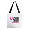 U=U Undetectable = Untransmittable Tote Bags