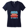 push me around grandma Women's V-Neck T-Shirt