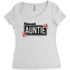 blessed aunitie with flower Women's Triblend Scoop T-shirt