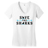 Save The Sharks V-neck tee
